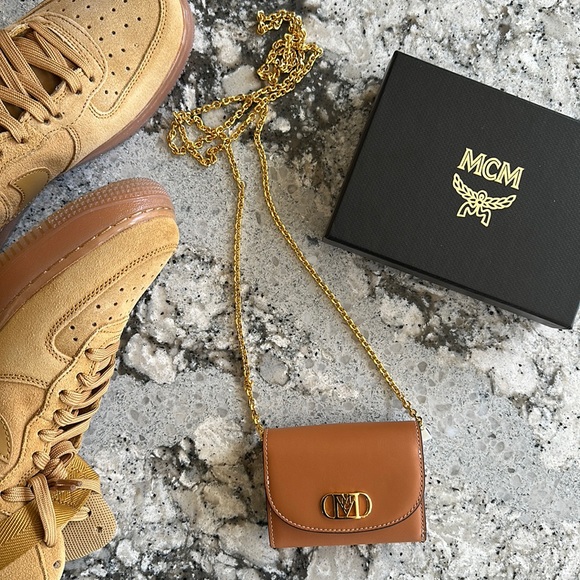 NWT authentic MCM mini micro wallet crossbody - GORGEOUS - Picture 2 of 11